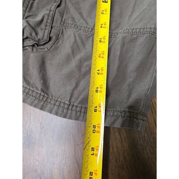 Mens RP Active Cargo Shorts Size 34 Olive Green With Pockets & Belt Loops Cotton - Picture 3 of 12